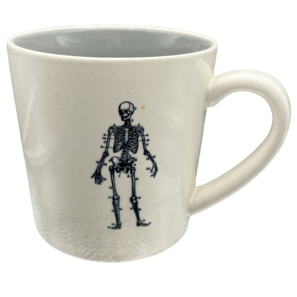 MAGENTA Numbered BLACK BONES SKELETON CUP MUG 16oz - Picture 1 of 5